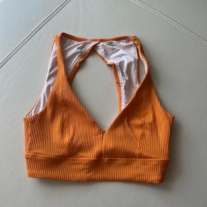 Year of ours neon orange bra - small